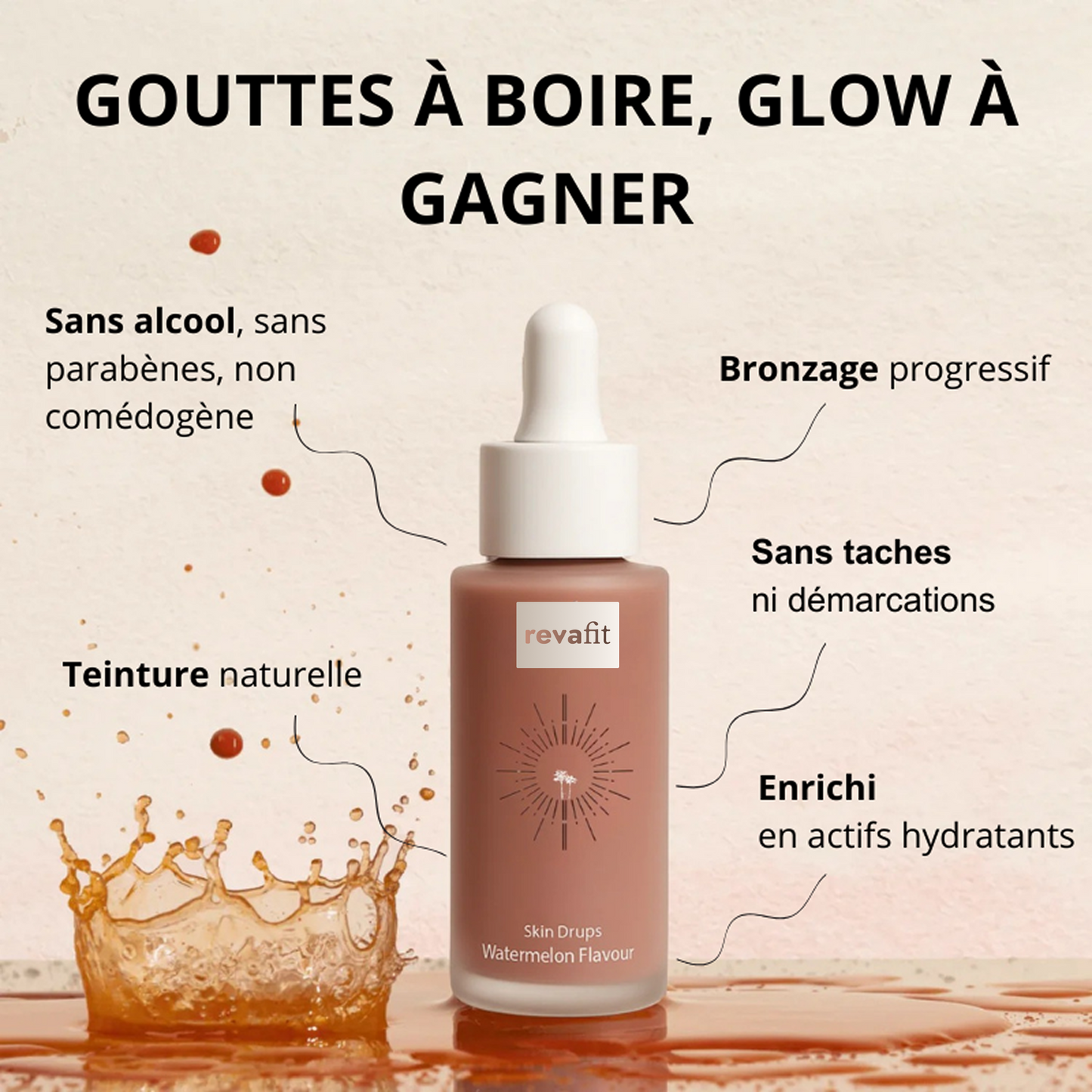 Gouttes Bronzantes Comestibles